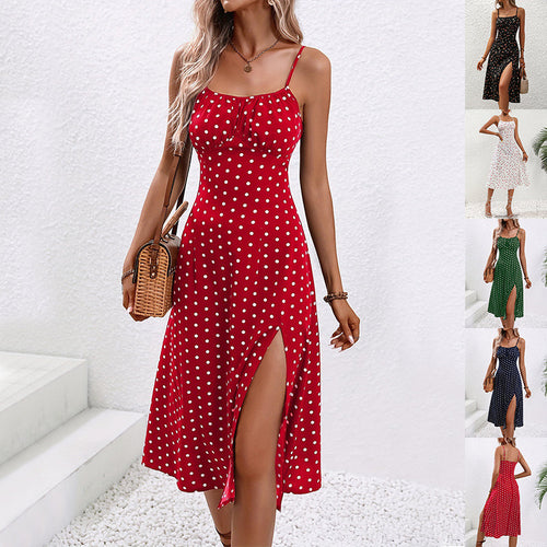 Robe Porte-Jarretelles Polka Élégante