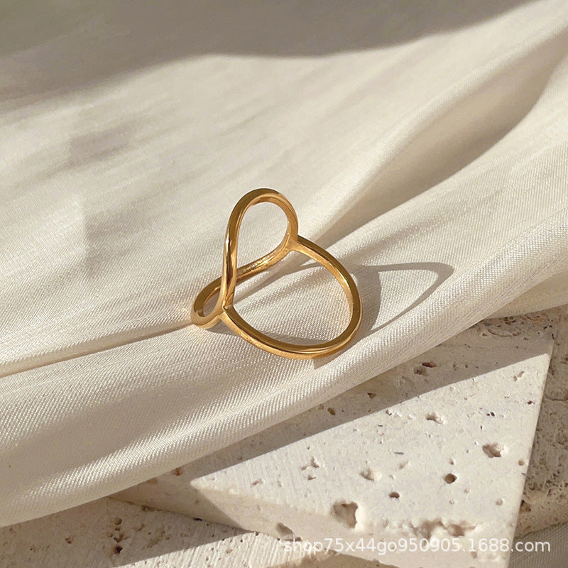 Bague géométrique creuse nordique femme