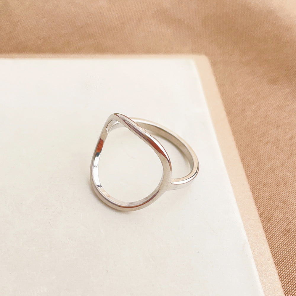 Bague géométrique creuse nordique femme