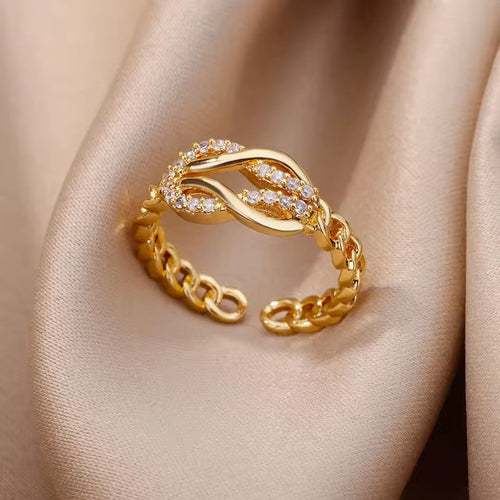Bague ouverte zircon mode femme