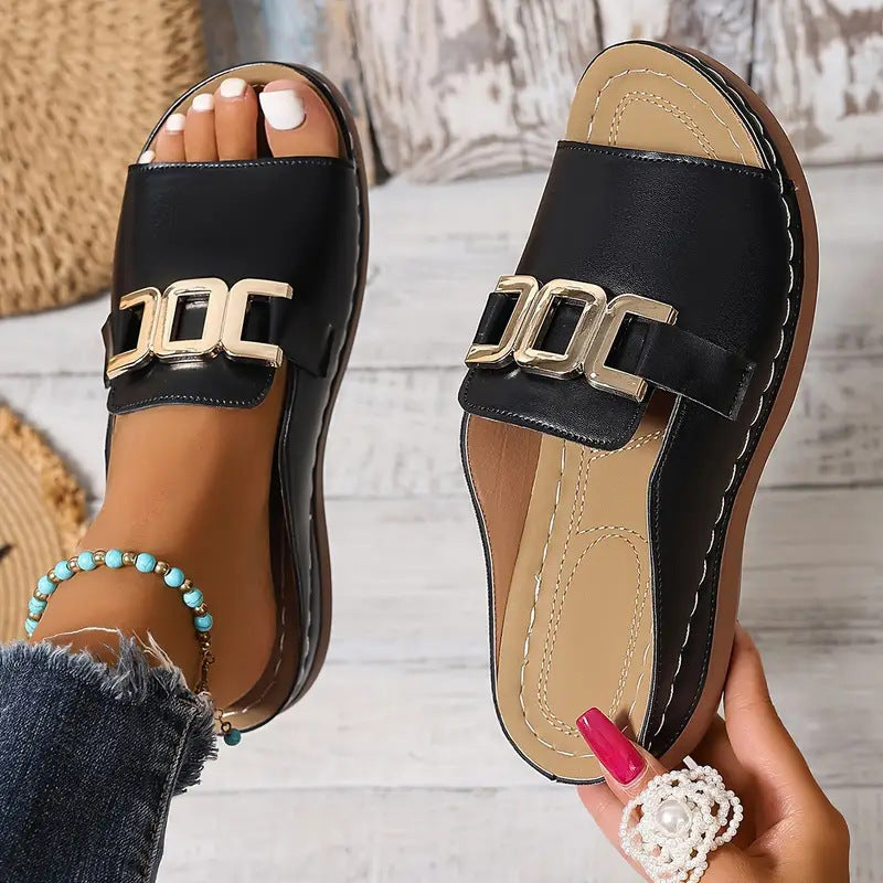 Sandales tendance Femme – Plateforme avec chaîne