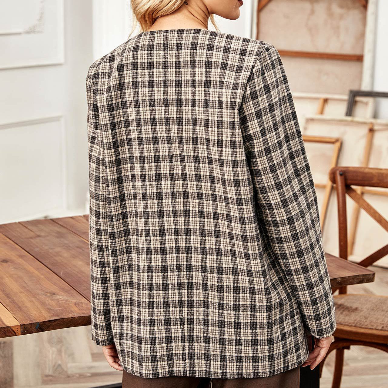 Blazer à Carreaux Automne-Hiver