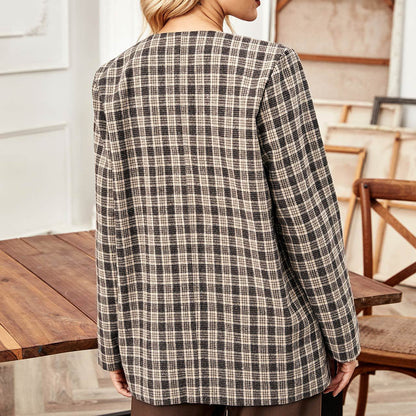 Blazer à Carreaux Automne-Hiver