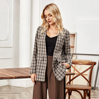 Blazer à Carreaux Automne-Hiver
