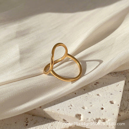 Bague géométrique creuse nordique femme