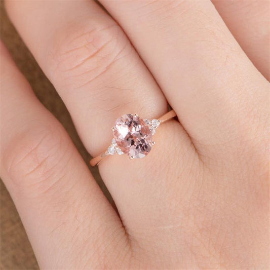 Bague ovale zircon femme européenne