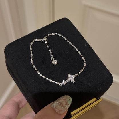 Bracelet étoiles diamant double-face argent