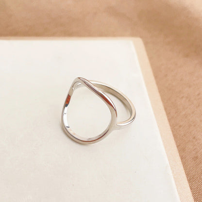 Bague géométrique creuse nordique femme