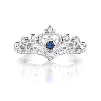 Bague couronne femme rétro mode