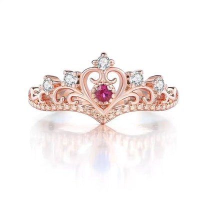 Bague couronne femme rétro mode
